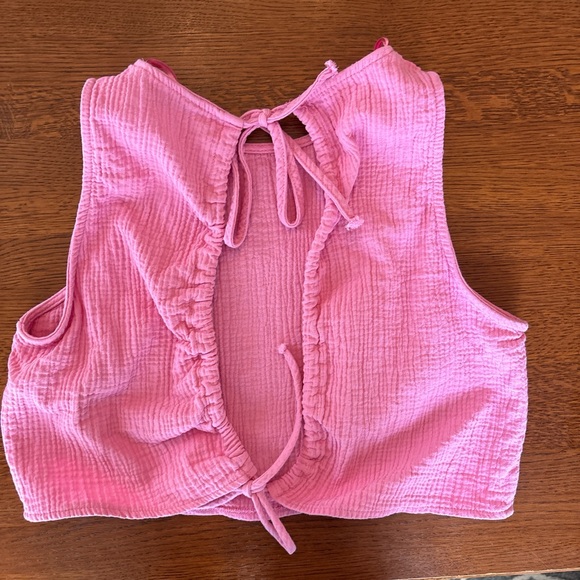 Zara Pink Textured Top - Picture 2 of 4